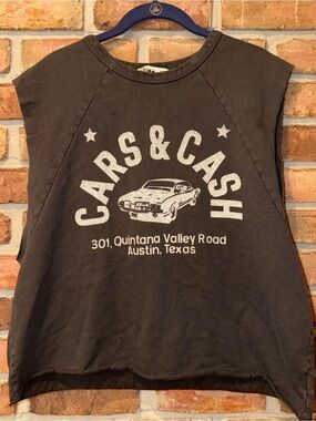 Men’s Zara Muscle Tank “Cars and Cash” Size Medium